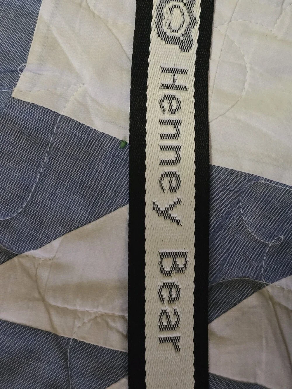 Henney Bear Black Teddy & Crown Print Messenger Bag